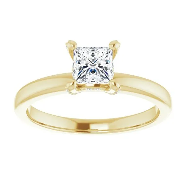 Accented Engagement Ring Image 3 Hudson Valley Goldsmith New Paltz, NY