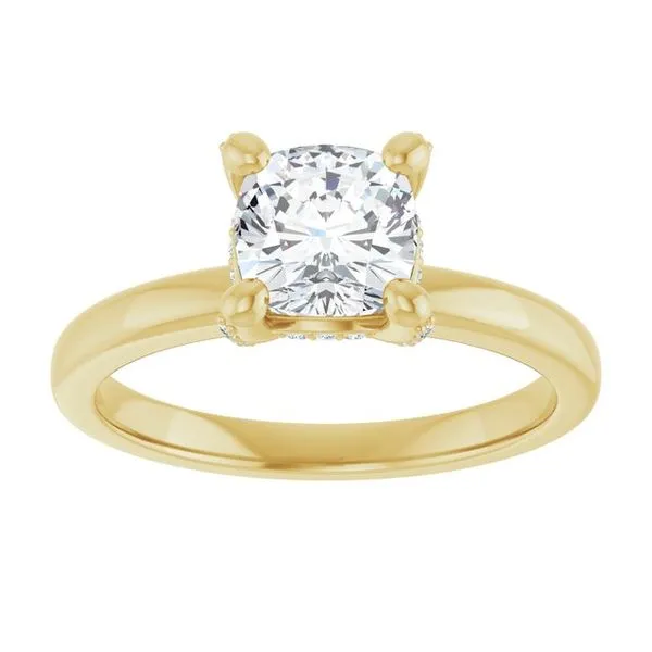 Accented Engagement Ring Image 3 Hudson Valley Goldsmith New Paltz, NY