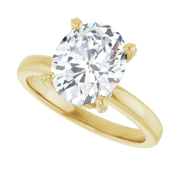 Accented Engagement Ring Image 5 The Jewelry Source El Segundo, CA