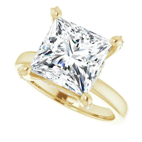 Accented Engagement Ring Image 5 Hudson Valley Goldsmith New Paltz, NY