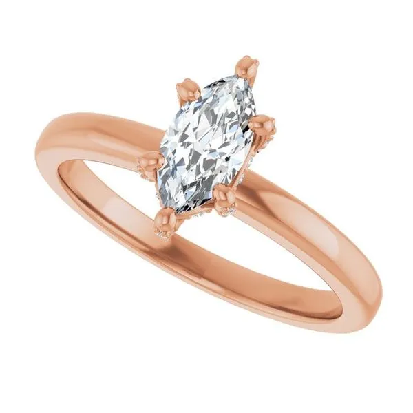 Accented Engagement Ring Image 5 Hudson Valley Goldsmith New Paltz, NY