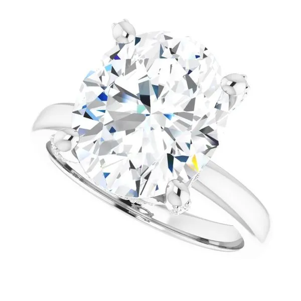 Accented Engagement Ring Image 5 Hudson Valley Goldsmith New Paltz, NY