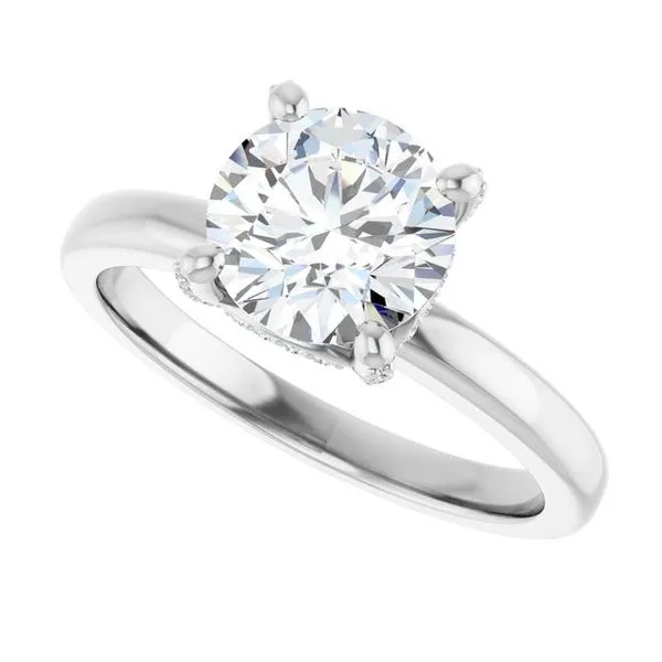 Accented Engagement Ring Image 5 Hudson Valley Goldsmith New Paltz, NY