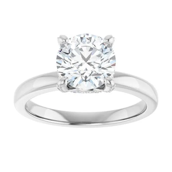 Accented Engagement Ring Image 3 Hudson Valley Goldsmith New Paltz, NY