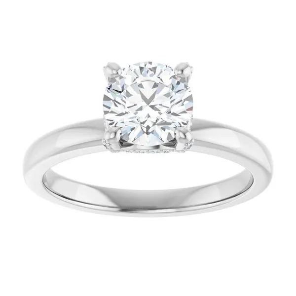 Accented Engagement Ring Image 3 Hudson Valley Goldsmith New Paltz, NY