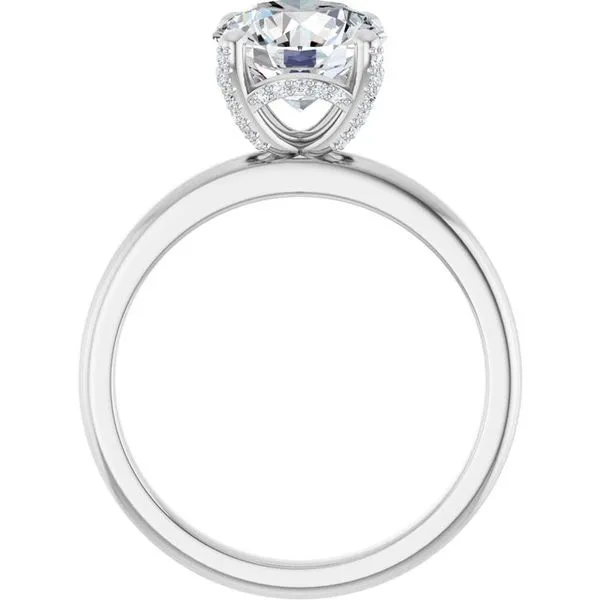 Accented Engagement Ring Image 2 Hudson Valley Goldsmith New Paltz, NY