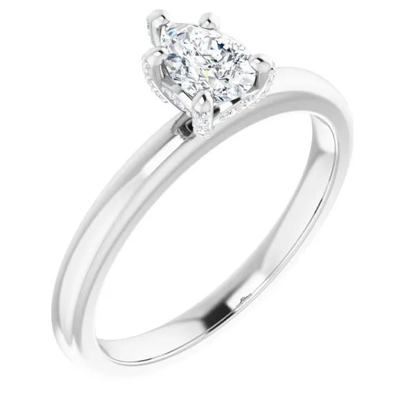 Accented Engagement Ring Ask Design Jewelers Olean, NY
