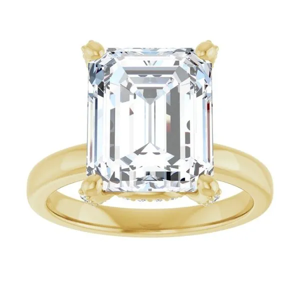 Accented Engagement Ring Image 3 Hudson Valley Goldsmith New Paltz, NY