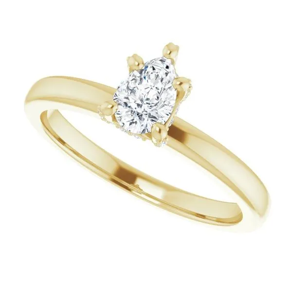 Accented Engagement Ring Image 5 J. West Jewelers Round Rock, TX