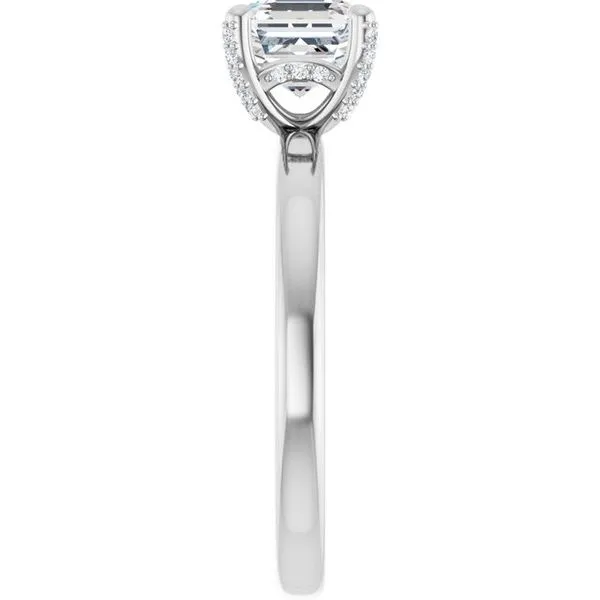 Accented Engagement Ring Image 4 Hudson Valley Goldsmith New Paltz, NY