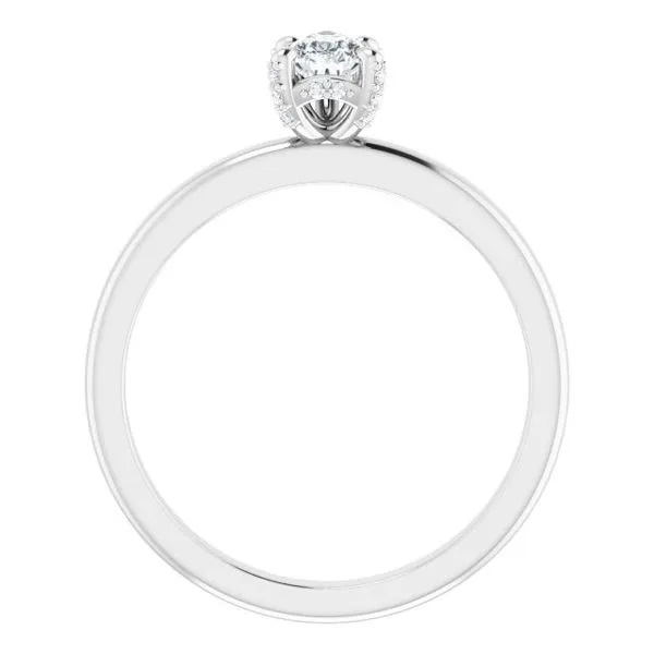 Accented Engagement Ring Image 2 Hudson Valley Goldsmith New Paltz, NY