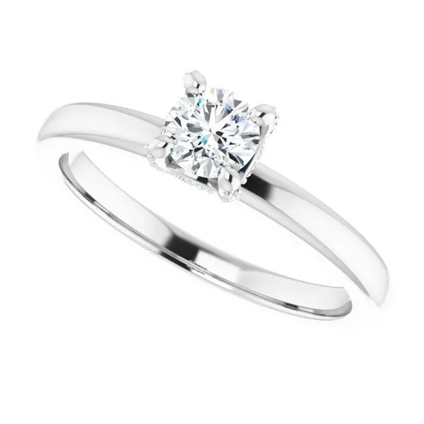 Accented Engagement Ring Image 5 Hudson Valley Goldsmith New Paltz, NY