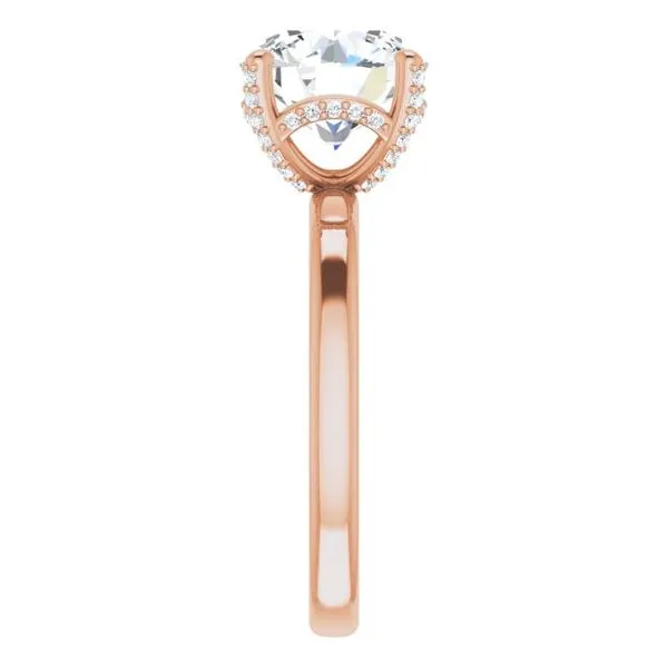 Accented Engagement Ring Image 4 Hudson Valley Goldsmith New Paltz, NY