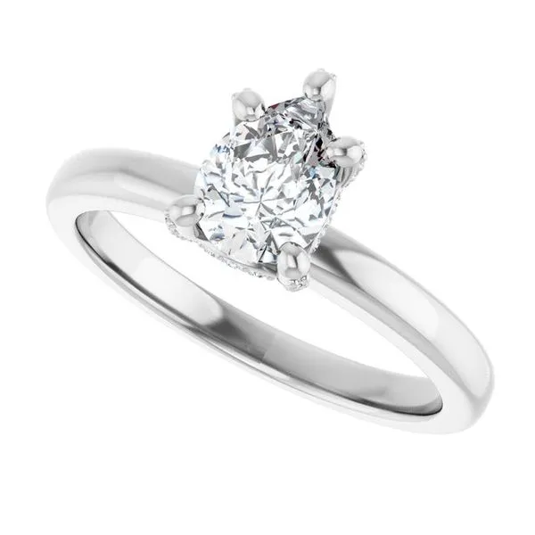 Accented Engagement Ring Image 5 The Jewelry Source El Segundo, CA
