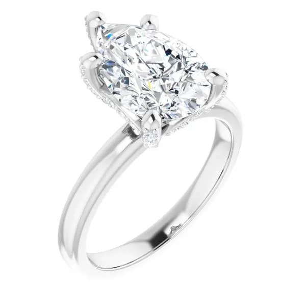 Accented Engagement Ring Ask Design Jewelers Olean, NY