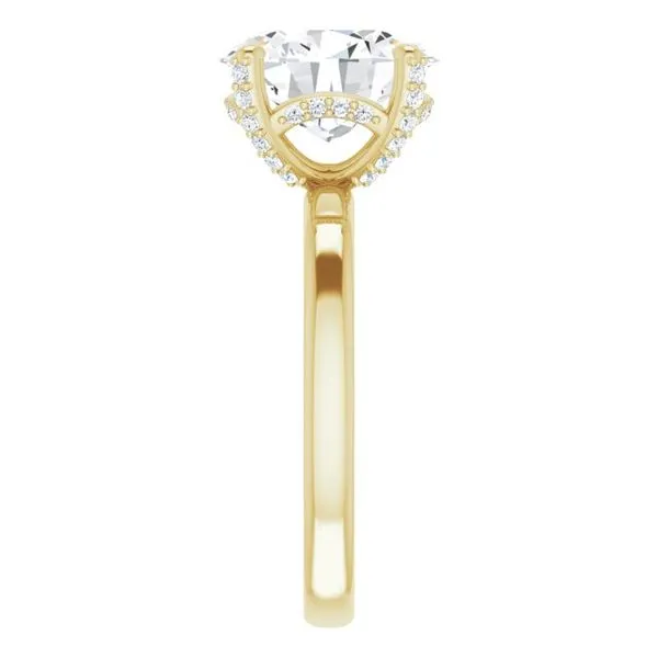 Accented Engagement Ring Image 4 Hudson Valley Goldsmith New Paltz, NY