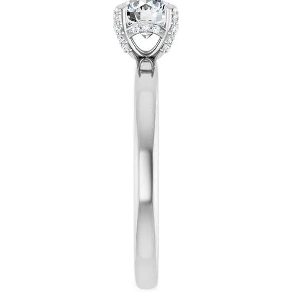 Accented Engagement Ring Image 4 Hudson Valley Goldsmith New Paltz, NY