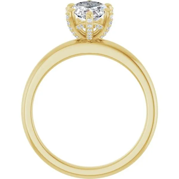 Accented Engagement Ring Image 2 Hudson Valley Goldsmith New Paltz, NY