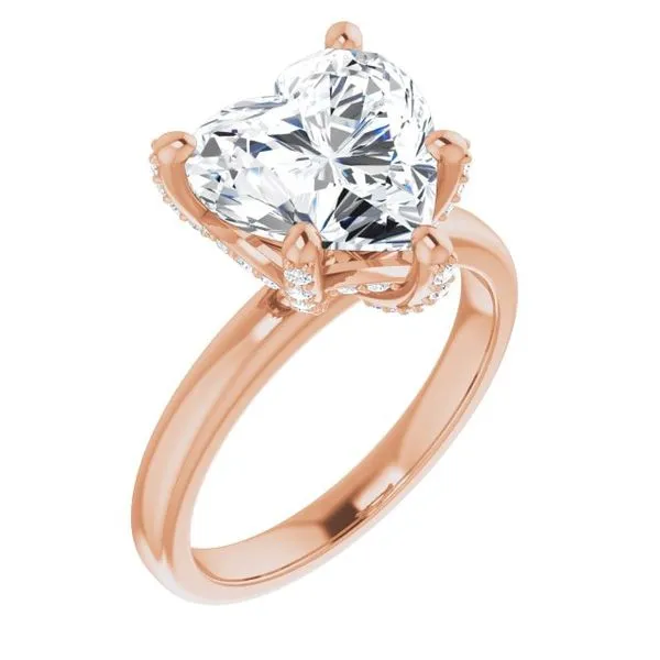 Accented Engagement Ring Hudson Valley Goldsmith New Paltz, NY