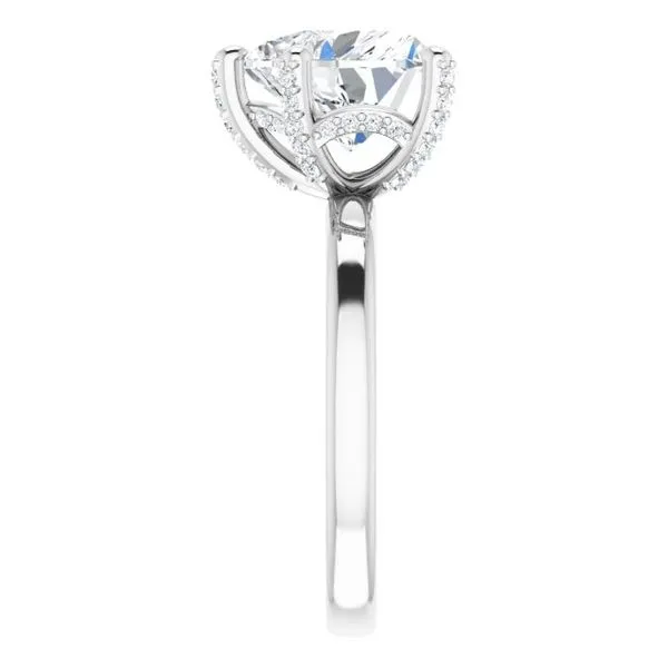 Accented Engagement Ring Image 4 Hudson Valley Goldsmith New Paltz, NY