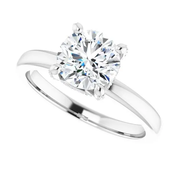 Accented Engagement Ring Image 5 J. West Jewelers Round Rock, TX