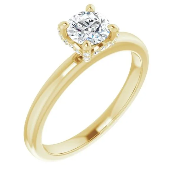 Accented Engagement Ring Ask Design Jewelers Olean, NY
