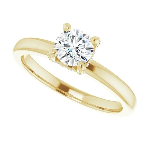 Accented Engagement Ring Image 5 J. West Jewelers Round Rock, TX