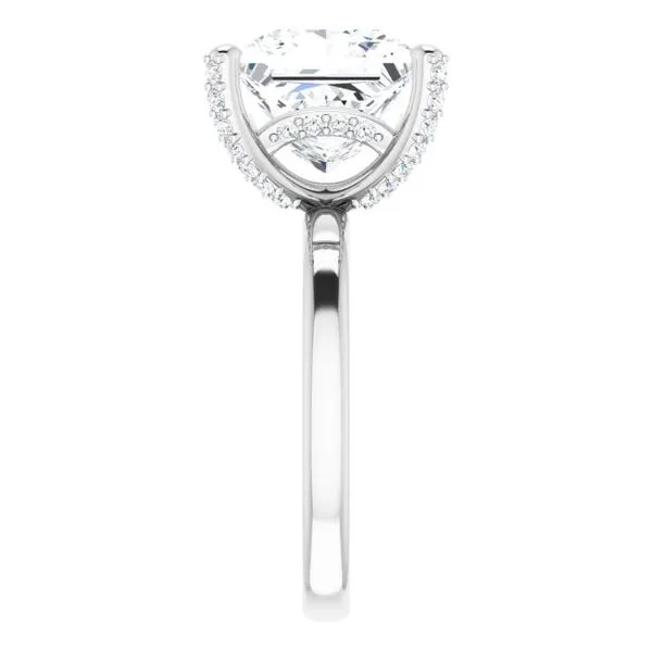 Accented Engagement Ring Image 4 Hudson Valley Goldsmith New Paltz, NY