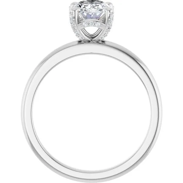Accented Engagement Ring Image 2 Hudson Valley Goldsmith New Paltz, NY