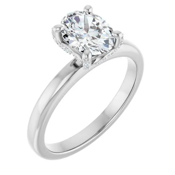 Accented Engagement Ring Hudson Valley Goldsmith New Paltz, NY