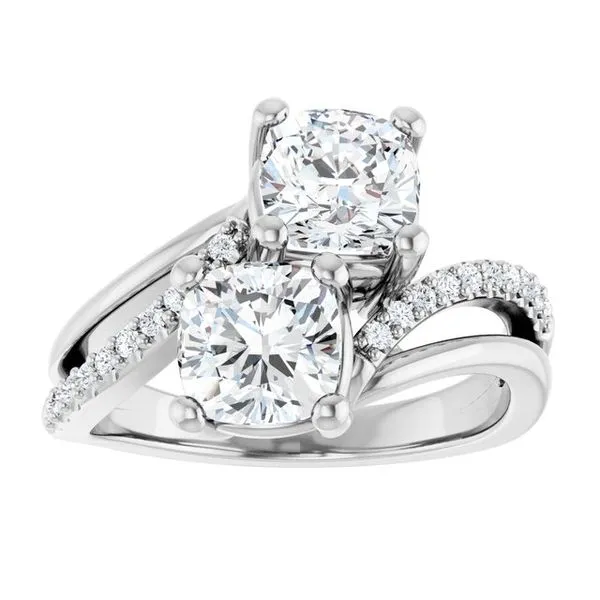 Two-Stone Engagement Ring Image 3 Raleigh Diamond Fine Jewelry Raleigh, NC