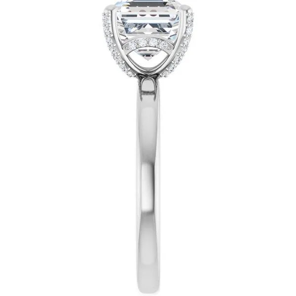 Accented Engagement Ring Image 4 Hudson Valley Goldsmith New Paltz, NY
