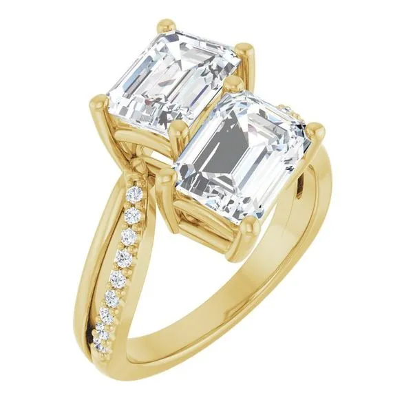 Two-Stone Engagement Ring Raleigh Diamond Fine Jewelry Raleigh, NC