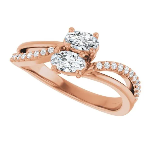 Two-Stone Engagement Ring Image 5 JF Jones Jewelers Rochester, NY