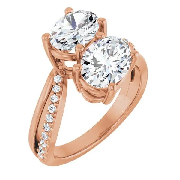 Two-Stone Engagement Ring JF Jones Jewelers Rochester, NY