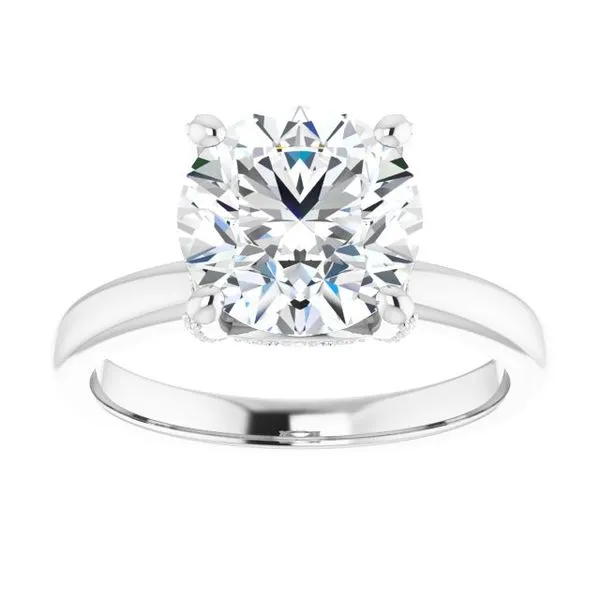 Accented Engagement Ring Image 3 Hudson Valley Goldsmith New Paltz, NY