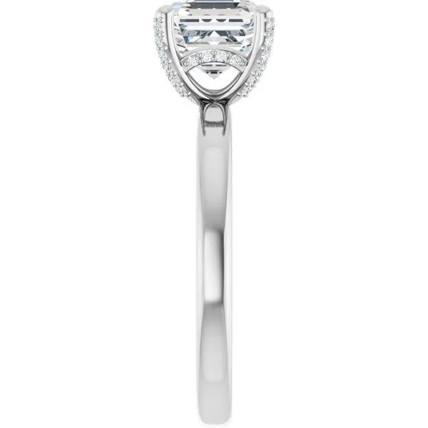 Accented Engagement Ring Image 4 Hudson Valley Goldsmith New Paltz, NY