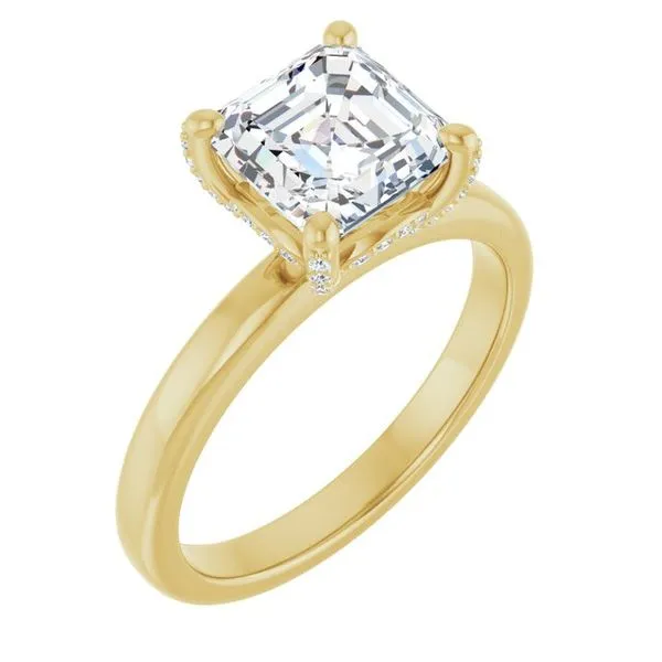 Accented Engagement Ring Ask Design Jewelers Olean, NY