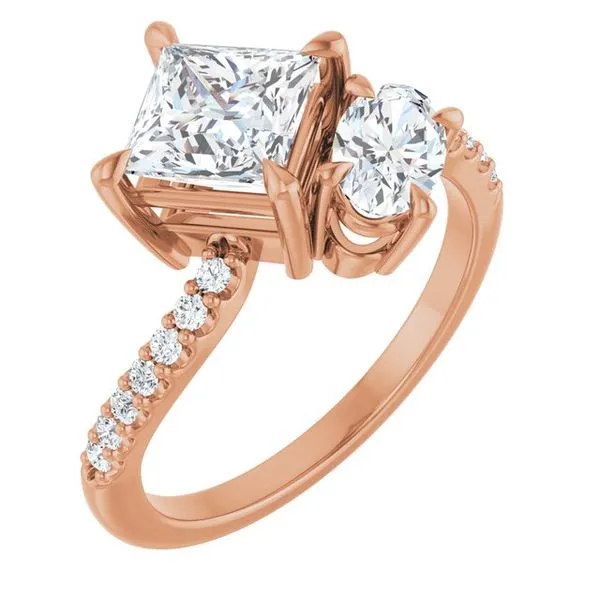 Two-Stone Bypass Engagement Ring Raleigh Diamond Fine Jewelry Raleigh, NC