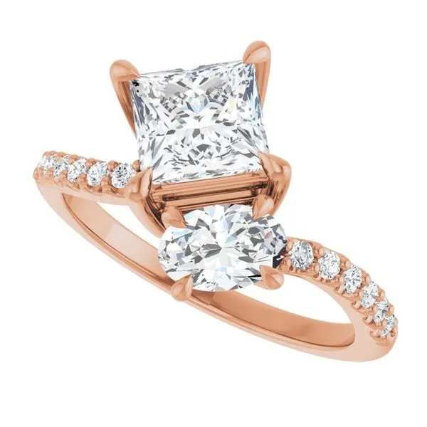 Two-Stone Bypass Engagement Ring Image 5 Raleigh Diamond Fine Jewelry Raleigh, NC