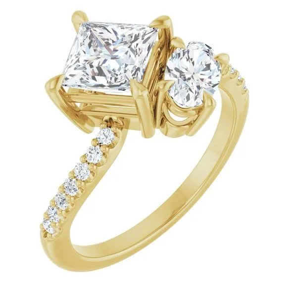 Two-Stone Bypass Engagement Ring Raleigh Diamond Fine Jewelry Raleigh, NC