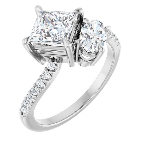 Two-Stone Bypass Engagement Ring