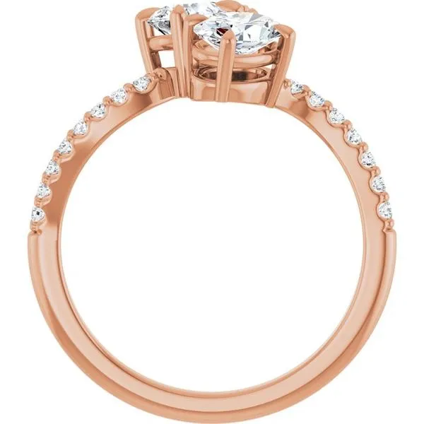 Two-Stone Bypass Engagement Ring Image 2 Raleigh Diamond Fine Jewelry Raleigh, NC