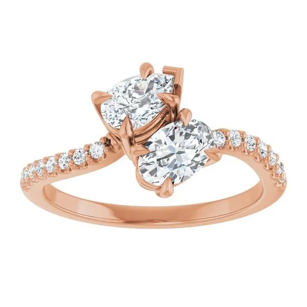 Two-Stone Bypass Engagement Ring Image 3 Raleigh Diamond Fine Jewelry Raleigh, NC