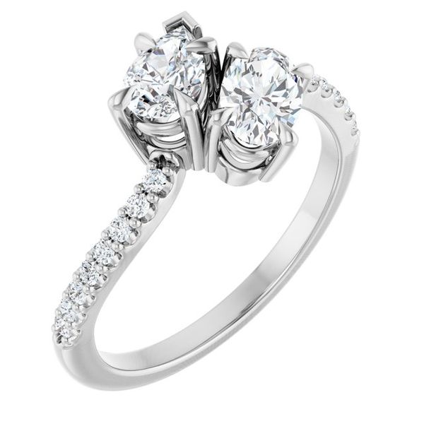 Two-Stone Bypass Engagement Ring