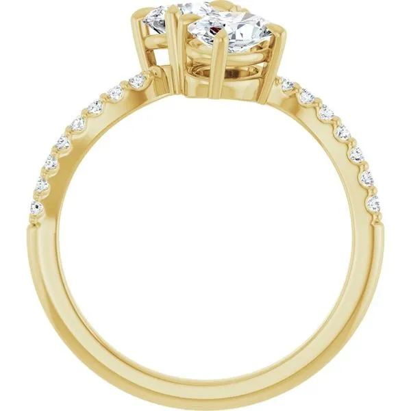 Two-Stone Bypass Engagement Ring Image 2 Raleigh Diamond Fine Jewelry Raleigh, NC
