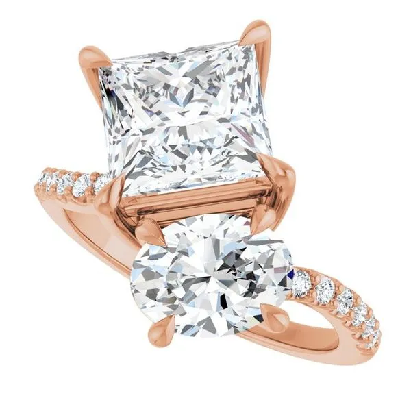 Two-Stone Bypass Engagement Ring Image 5 Raleigh Diamond Fine Jewelry Raleigh, NC