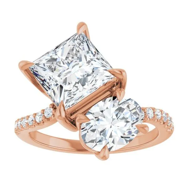 Two-Stone Bypass Engagement Ring Image 3 Raleigh Diamond Fine Jewelry Raleigh, NC