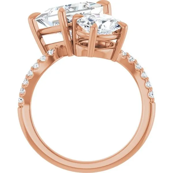 Two-Stone Bypass Engagement Ring Image 2 Raleigh Diamond Fine Jewelry Raleigh, NC