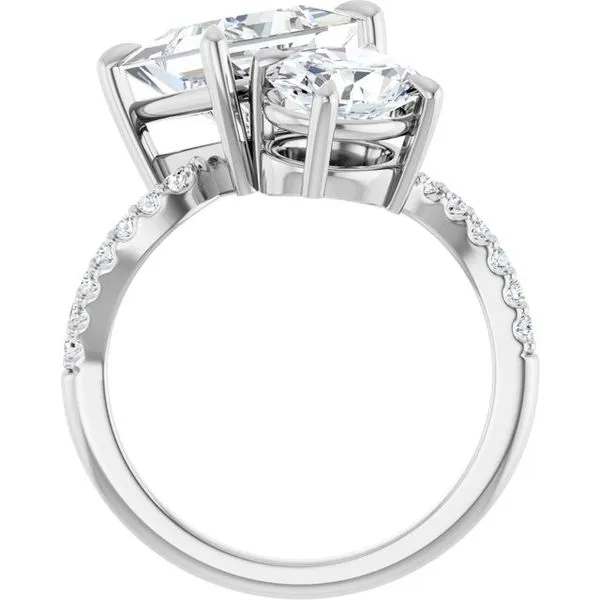 Two-Stone Bypass Engagement Ring Image 2 Raleigh Diamond Fine Jewelry Raleigh, NC